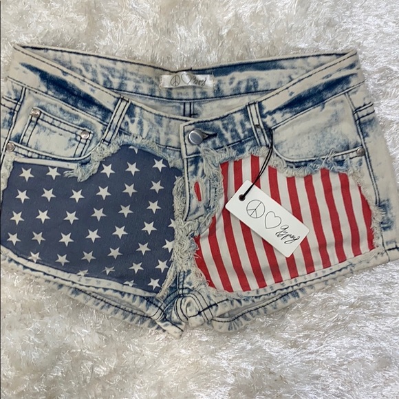 Gypsy Pants - Gypsy Flag Patriotic Jean Shorts